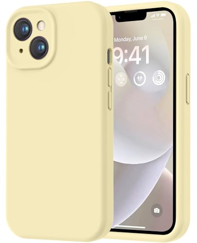 LOVE 3000 Designed for iPhone 14 Case, Premium Silicone with [Soft Anti-Scratch Microfiber Lining] Shockproof Protective Phone Case for Men Women Girls 6.1", Creamy Yellow - color: Creamy Yellow, size: iPhone 14 6.1inch
