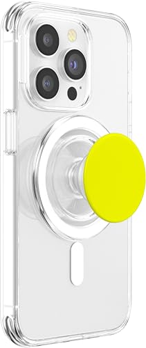 PopSockets Phone Grip with Expanding Kickstand - Neon Yellow PopSockets PopGrip for MagSafe - style: Magnetic PopGrip