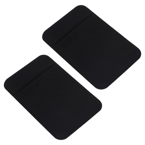 Alipis 2pcs Adhesive Phone Wallet Stick-on Card Holder for Mobile Phones Stretch Elastic Fabric Id Credit Card Sleeve Black Wallet Back Pocket