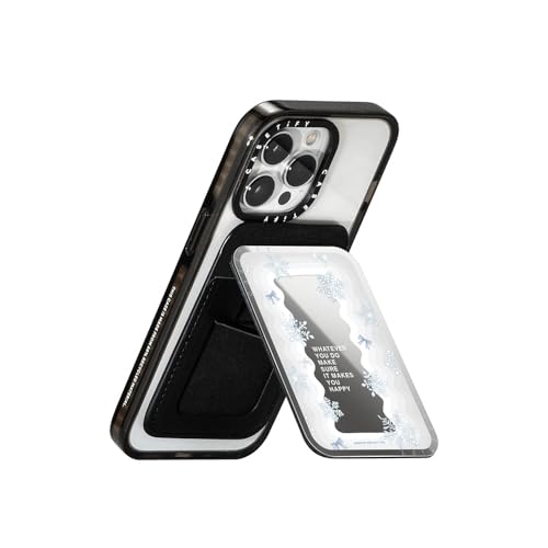 CASETiFY Snappy Card Holder Stand Compatible with Magsafe - First Snow - Silver Mirror - color: First Snow