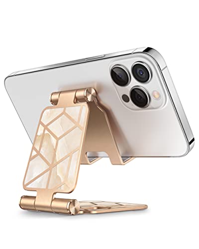 i-Blason Cell Phone Stand for Desk, Phone Holder fits All Phones, Gold - color: Gold