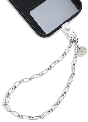 Phone Charm Detachable Metal Cellphone Wrist Strap for Women Girls, Cell Phone Lanyard - color: Antique Silver