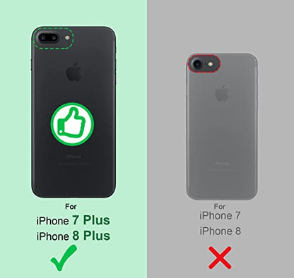 Shields Up for iPhone 8 Plus/7 Plus Case with Card Holder Stand, Clear - color: Clear, size: iPhone 7 Plus/ 8Plus