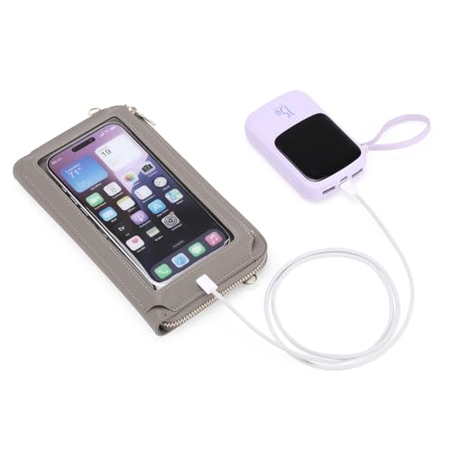 GOIACII Phone Purse Crossbody Bags for Women Small Travel Wallet Touch Screen RFID Blocking - color: A05 Grey