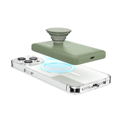 PopSockets PowerPack Phone Charger with MagSafe- Eucalyptus - color: Eucalytpus