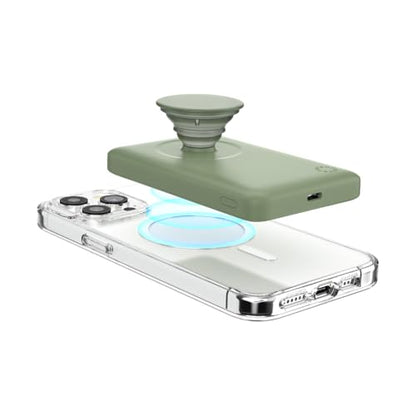 PopSockets PowerPack Phone Charger with MagSafe- Eucalyptus - color: Eucalytpus