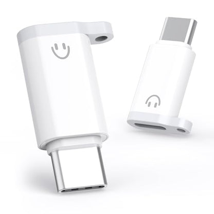 Lightning to USB-C Adapter Audio for Headphones, 2 Pack USB-C Male to Lightning Female Earbuds Adapter with Mic & Line Control, No Charging/Data, Compatible with iPhone 15/16/17, iPad, USB-C Devices