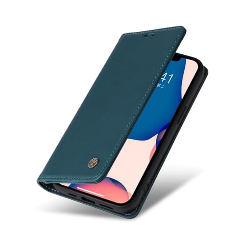 Caseurban Compatible with iPhone 13 Wallet Case PU Leather Flip Folio Case with Card Holder Magnetic Closure Shockproof Protective Phone Cover Blue - color: Blue, size: iPhone 13