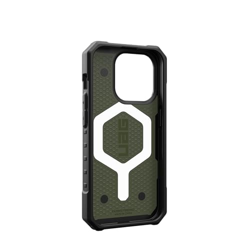 URBAN ARMOR GEAR UAG [Updated Ver] Compatible with iPhone 15 Pro Case 6.1" Pathfinder Olive Drab Built-in Magnet Compatible with MagSafe Charging Rugged Military Grade Dropproof Protective Cover - color: Olive Drab