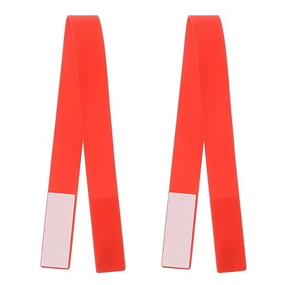 MECCANIXITY Phone Grip Strap Wrist Strap Silicone Elastic Cord Red 2Pcs - color: Red