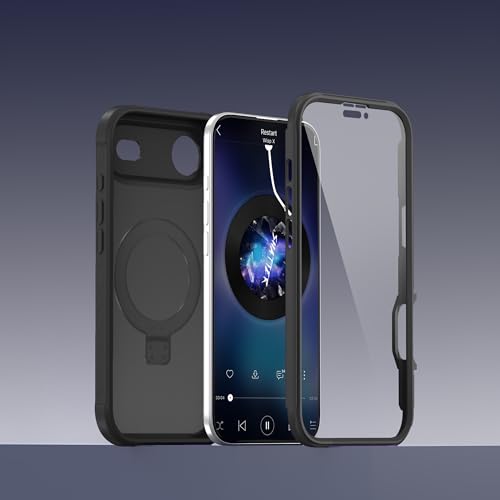 Compatible with iPhone 17 Air Case with Stand 6.3",Black - color: Black, size: Iphone 17 Air