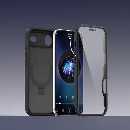 Compatible with iPhone 17 Air Case with Stand 6.3",Black - color: Black, size: Iphone 17 Air