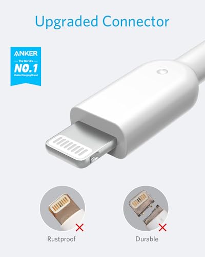 Anker Powerline II Lightning Cable, MFi-Certified (10 ft, White) - color: White, size: 10 ft