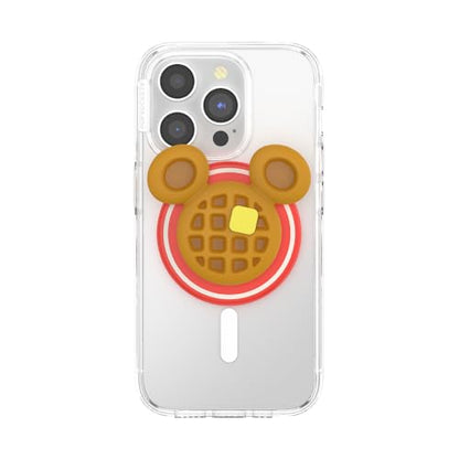 PopSockets Phone Grip for MagSafe, Magnetic Holder- PopOut Waffle - color: Mickey Waffle, style: MagSafe