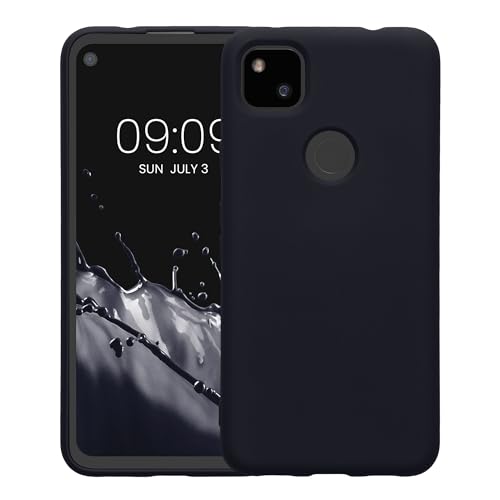 kwmobile Case Compatible with Google Pixel 4a Case - Slim Protective TPU Silicone Phone Cover - Deep Ocean - color: Deep Ocean