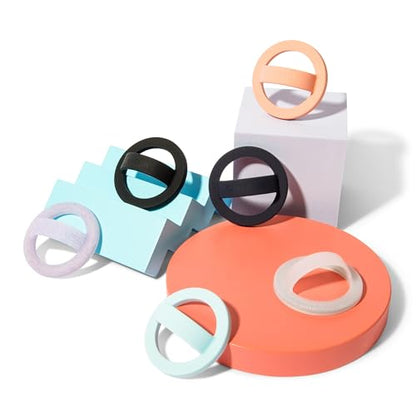 Magnetic Silicone Phone Grip Loop Holder for MagSafe iPhone Case - color: Light Beige