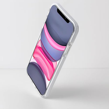 Dumkery Cute White Flowers Case Compatible with iPhone 11 Clear Case, Floral Aesthetic Pattern, Soft TPU Full Body Protection Shockproof Slim Cases Cover for Girls Women - size: iPhone 11