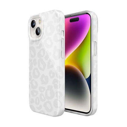 Casely iPhone 15 Plus Case | Into the Wild | White Snow Leopard | Compatible with MagSafe | Classic Ultra Slim Design - color: Into the Wild | White Snow Leopard