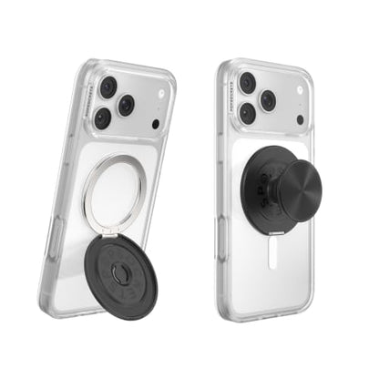 PopSockets Kick-Out Grip for MagSafe, Kickstand- Alum Radial Black - color: Alum Radial Black, style: MagSafe Kick-Out