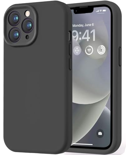 LOVE 3000 Designed for iPhone 13 Pro Max Case, Premium Silicone with [Soft Anti-Scratch Microfiber Lining] Shockproof Protective Phone Case for Men Women Girls 6.7", Black - color: Black, size: iPhone 13 Pro Max 6.7inch