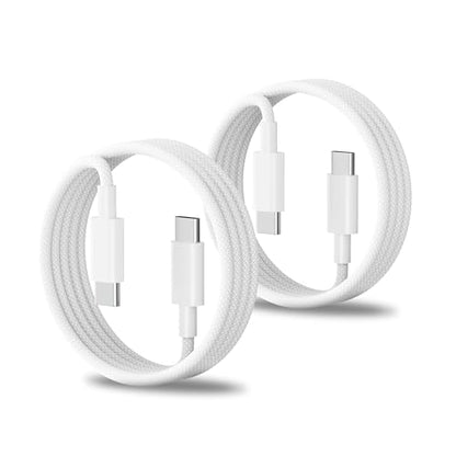 USB C to USB C Cable 6FT 2-Pack, Apple MFi Certified Braided Charging Cord - size: 6FT
