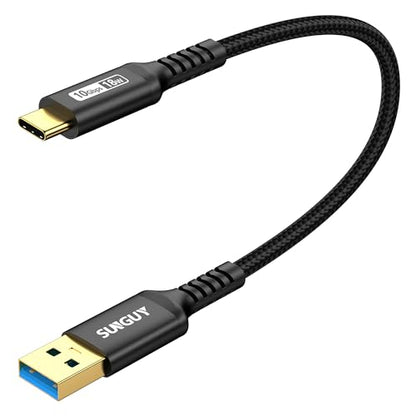 SUNGUY 10Gbps Android Auto USB Cable 1FT, 3A USB C 3.1 Gen2 Cable Data Transfer, USB C CarPlay Cable Fast Charging for iPhone 17/16/15 Series, Samsung Galaxy S25 S24 Ultra, Pixel-Black - color: Black, size: 1FT