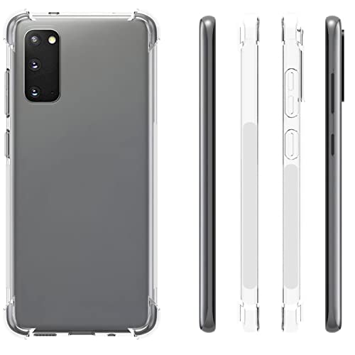 USTIYA Case Clear for Samsung Galaxy S20 TPU Four Corners Cover Transparent Soft