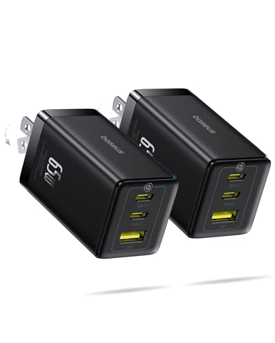 Baseus 2 Pack 65W USB C Charger Block, PPS 3-Port Fast Compact USB C Brick