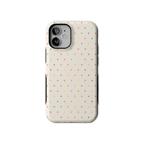 Casely iPhone 12 Mini Case | On the Dot | Rainbow Polka Dot | Bold Protective Design | Compatible with MagSafe - color: On the Dot | Rainbow Polka Dot, size: Iphone 12 Mini