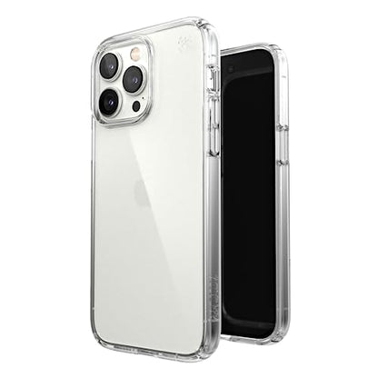 Speck Clear iPhone 14 Pro Max Case - Drop Protection, Scratch Resistant Dual Layer Slim Phone Case for 6.7 Inch iPhones 14 Pro Max - MagSafe Compatible - Anti-Yellowing - Presidio Perfect-Clear/Clear - color: Clear/Clear