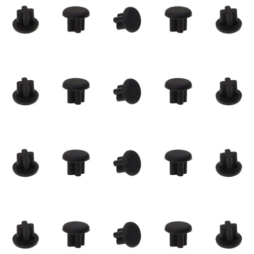 Shapenty 3.5mm Rubber Dust Plugs Caps Protector Anti-Dust Headphone Jack Dust Plugs Cover for Earphone Mobile Phone Laptop Desktop Computer, 20PCS (Black) - color: Black