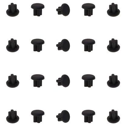 Shapenty 3.5mm Rubber Dust Plugs Caps Protector Anti-Dust Headphone Jack Dust Plugs Cover for Earphone Mobile Phone Laptop Desktop Computer, 20PCS (Black) - color: Black