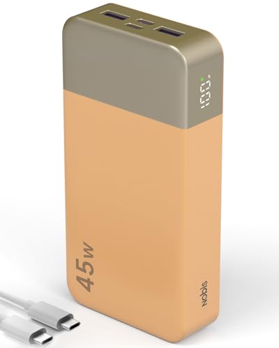 NOBIS 45W 20000mAh Portable Charger Power Bank Fast Charging - color: Orange