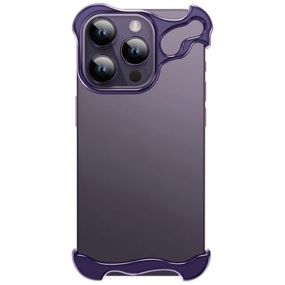 Frameless Phone Case Crafted for iPhone 14 Pro Purple - color: Aluminum Purple, size: iPhone 14 Pro