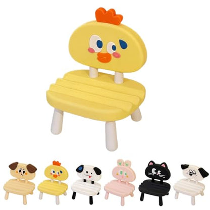Super Cute Funny Face Animal Chair Cell Phone Stand, Adjustable Mobile Phone Support‌ Holder‌ Cellphone Mount‌ for Desk, Compatible with Phone 17 16 15 14 13, Smartphone Pad Tablet-Yellow Chicken - color: Yellow Chicken