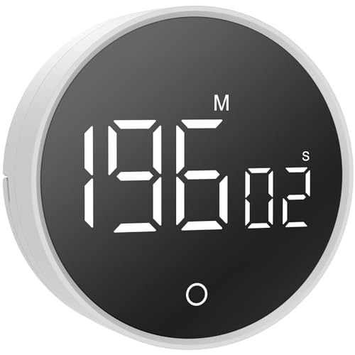 Digital Timer Magnetic Timer 200 Minute Countdown Count Up Battery Powered Magnetic Digital Upright Desk with Hidden Stand for Cooking Baking
