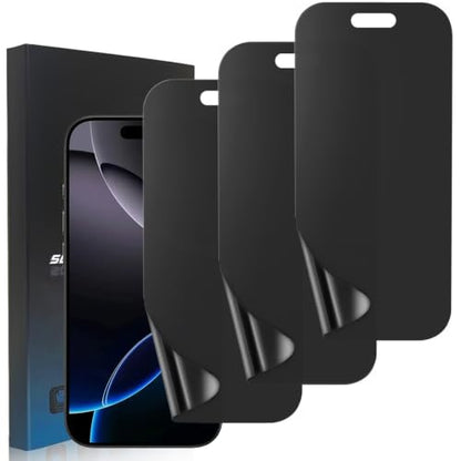 3 Pack Matte Privacy TPU Screen Protector for iPhone 16 Pro Max 6.9 Inch - size: iPhone 16 Pro Max