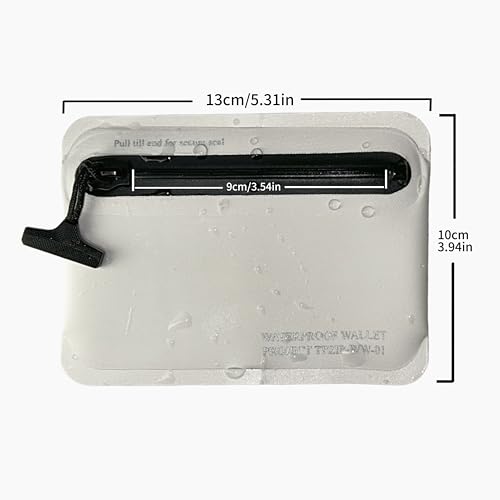 Heavy Duty Airtight Wallet Submersible Waterproof Wallet Protection for Keys, Cards - color: Light Khaki (Hypalon Texture), size: 5.2" X 4" / 13.5CM X 10 CM