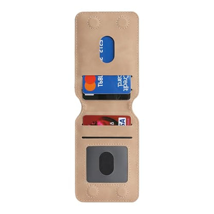Ｈａｖａｙａ Soft-Touch Wallet Case for iPhone 16 - Matte Beige | Soft touch matte finish, detachable 2-in-1 magnetic wallet with 5 card slots & kickstand, 1400 Gauss MagSafe 15W fast char - color: Matte Beige