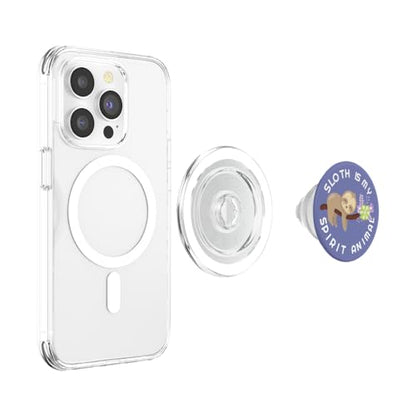Sloth is my spirit animal cell phone grip holder sloth lover PopSockets PopGrip for MagSafe - style: Magnetic PopGrip