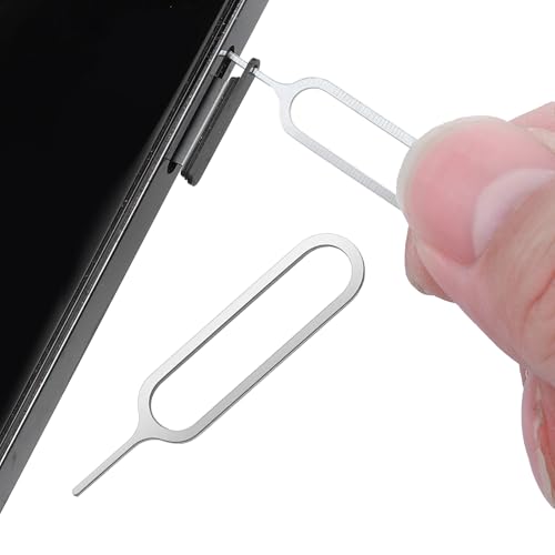 Qianyu 17 PCS SIM Card Removal Tool Set, Stainless Steel Phone Tray Opener Pin SIM Card Pin Universal SD Cards Tray Watchchain Link Remover Compatible with Smartphones Tablets