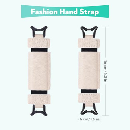 Secure Hand Strap for Kindle and Tablet - High Elasticity Finger Grip Holder Accessories for 6-8 Inches E-Book Tablet - color: Silver White