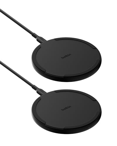 Belkin 15W Wireless Charging Pad, Qi Charger for iPhone 17 (2 Pack) - style: 15W 2-pack (NEW Version)