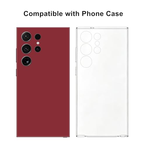 2 Pack Skin Wraps Compatible with Samsung Galaxy S24 Ultra (Red) - color: Red