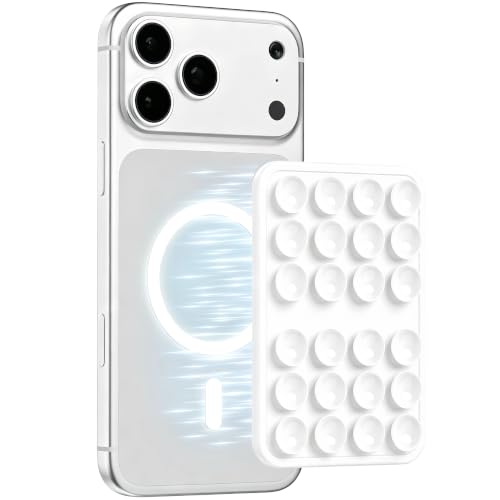 2026 Upgraded Magnetic Suction Sticky Phone Grip for Magsafe Case, White - color: Classic White