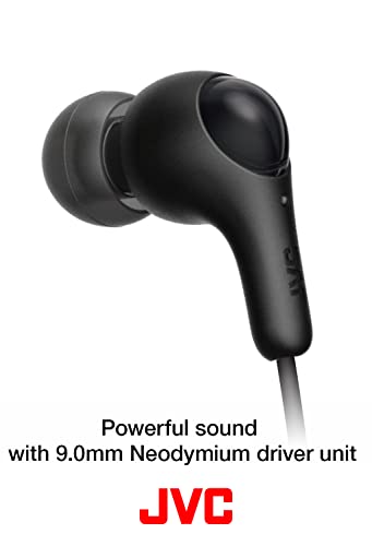 JVC Gumy in Ear Earbud Headphones, Powerful Sound, Comfortable and Secure Fit, Silicone Ear Pieces S/M/L - HAFX7V Purple, Small