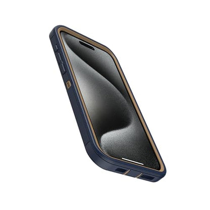 OtterBox iPhone 15 Pro Max (Only) - Defender Series Case - Blue Suede Shoes - Screenless - Rugged & Durable - with Port Protection - Holster Clip Includes - Microbial Defense Protection - color: Blue Suede Shoes