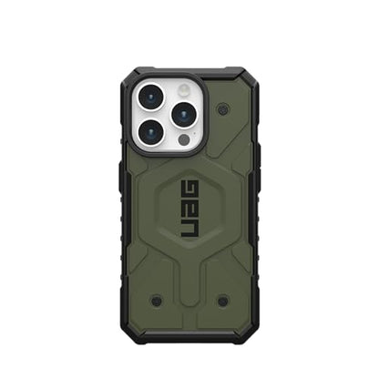 URBAN ARMOR GEAR UAG [Updated Ver] Compatible with iPhone 15 Pro Case 6.1" Pathfinder Olive Drab Built-in Magnet Compatible with MagSafe Charging Rugged Military Grade Dropproof Protective Cover - color: Olive Drab