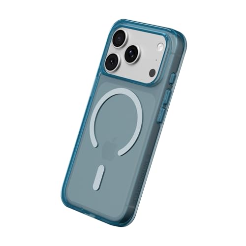 RhinoShield Clear MagSafe Compatible Case for iPhone 17 Pro | Strong Magnetic, Anti-Yellowing, Transparent, High Clarity, Shockproof, Military Grade Drop Protection - color: Nocturne Blue, size: iPhone 17 Pro