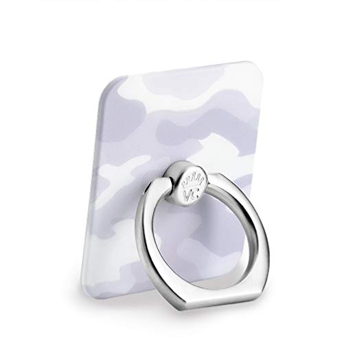 Velvet Caviar Cell Phone Ring Holder - Finger Ring & Stand - Improves Phone Grip Compatible with iPhone, Galaxy and Most Cases (Except Silicone/Leather) - White Camo - color: White Camo